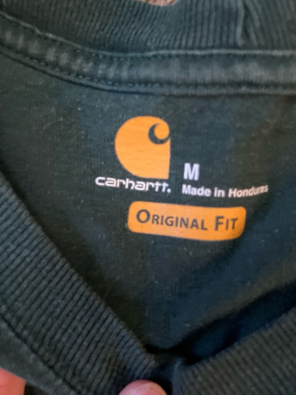 Carhartt Forest Green Pocket Short-Sleeve Tee with LTR Logo - Picture 2 of 3